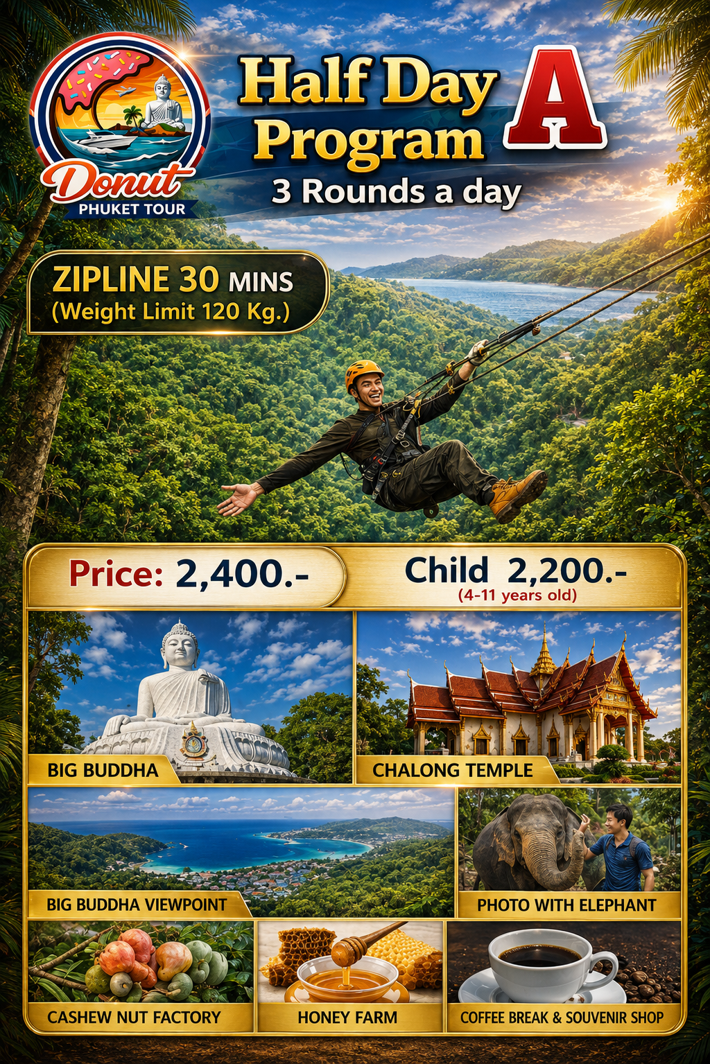 Half Day Program A - Zipline