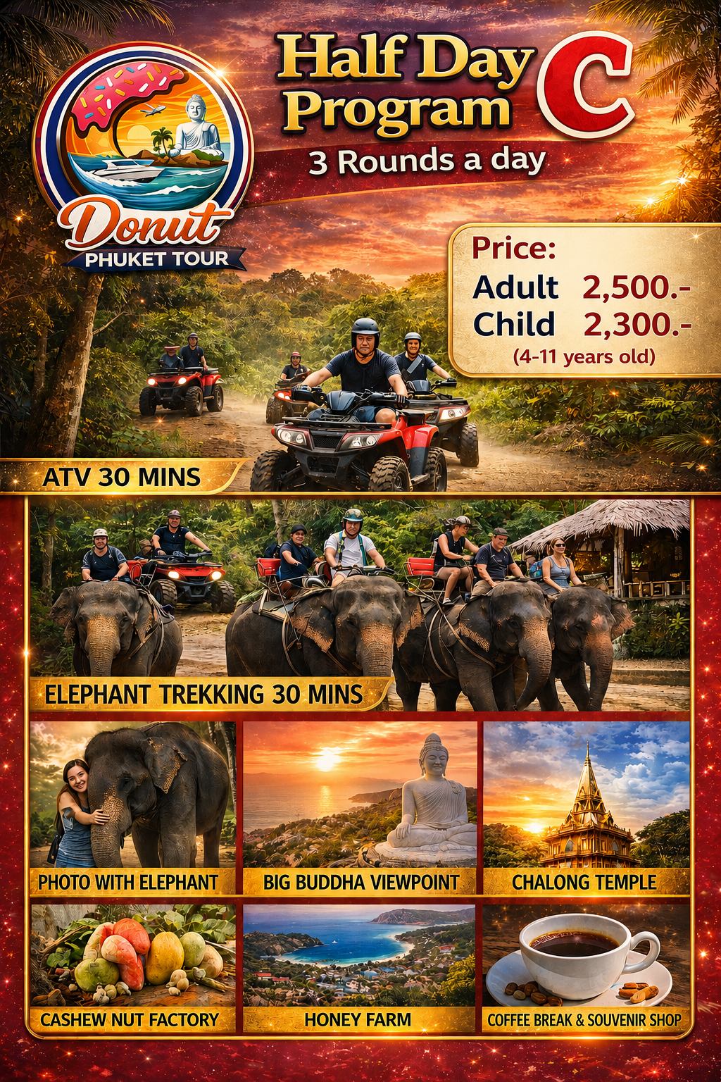 Half Day Program C - ATV & Elephant