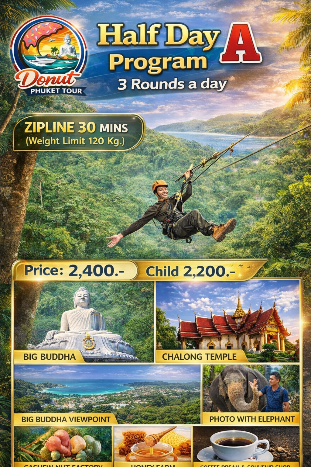 Half Day Program A - Zipline