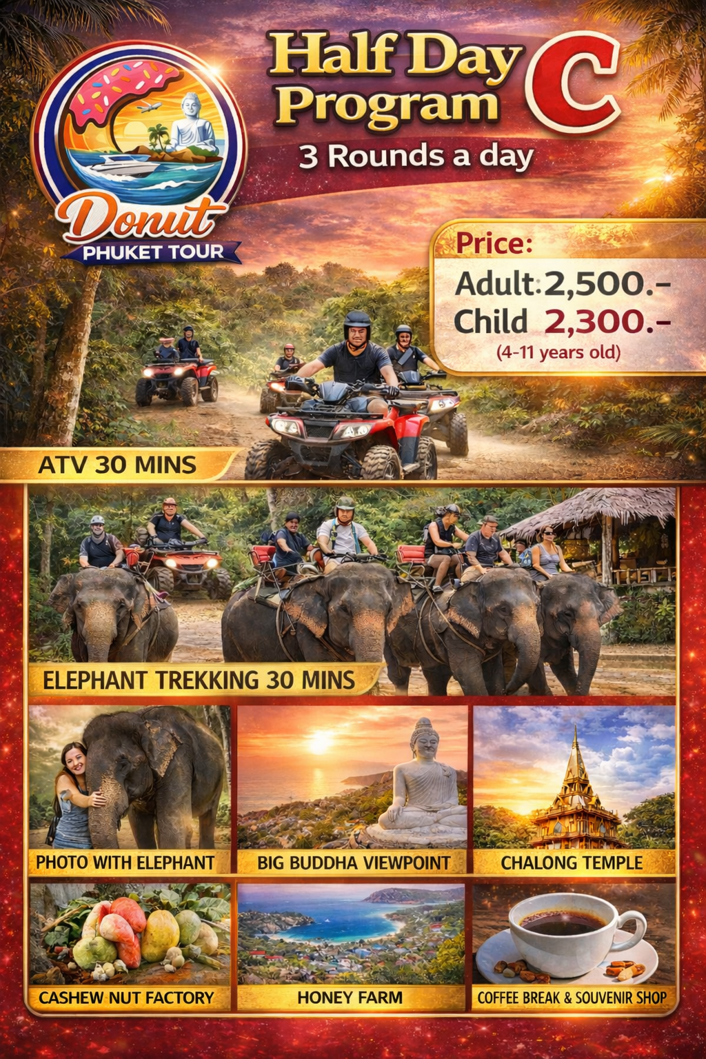 Half Day Program C - ATV & Elephant